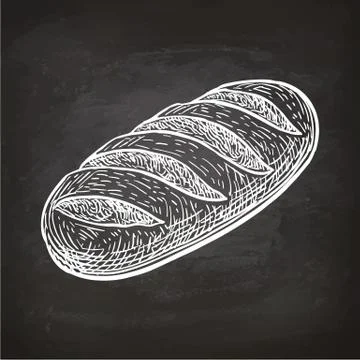 Chalk sketch of loaf Stock-Illustration