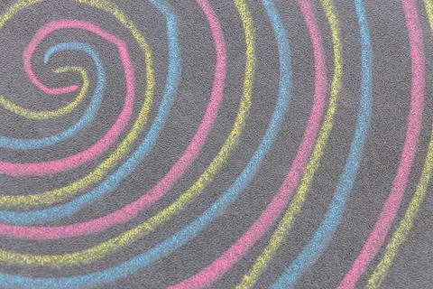 Chalk with spin cycle on chalkboard background 写真素材