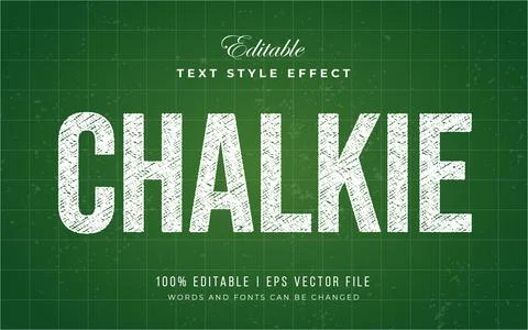 Chalk Text Effect Stock Illustration