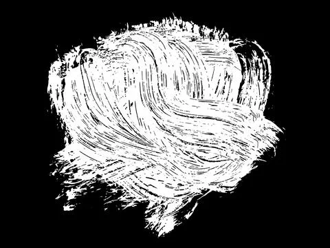 Chalk texture scribble isolated on black background Stock Illustration