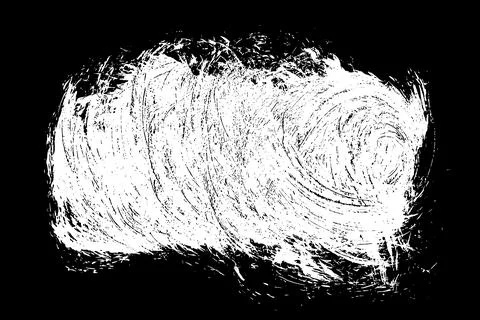 Chalk texture scribble isolated on black background Stock Illustration