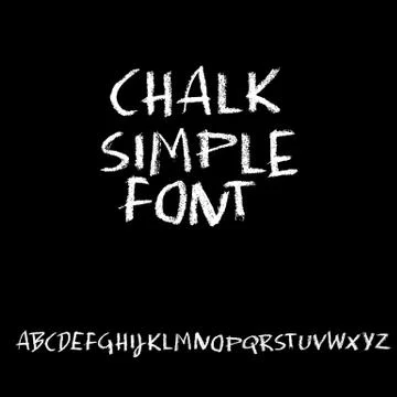 Chalk textured font. Grunge script on chalkboard. Vector calligraphy Stock Illustration