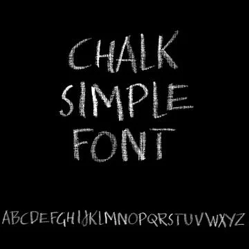 Chalk textured font. Grunge script on chalkboard. Vector calligraphy Illustrazione stock