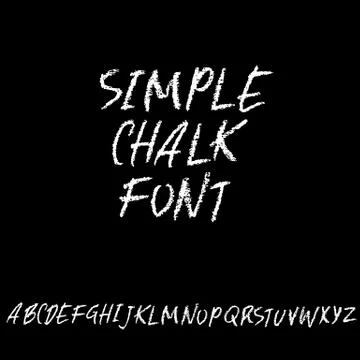 Chalk textured font. Grunge script on chalkboard. Vector calligraphy Illustrazione stock