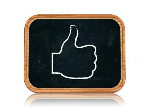 Chalk Thumb up Stock Illustration