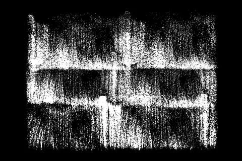 Chalk white texture on black background Stock Illustration