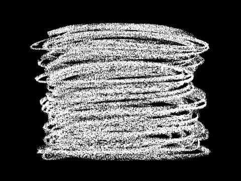 Chalk white texture on black background Stock Illustration