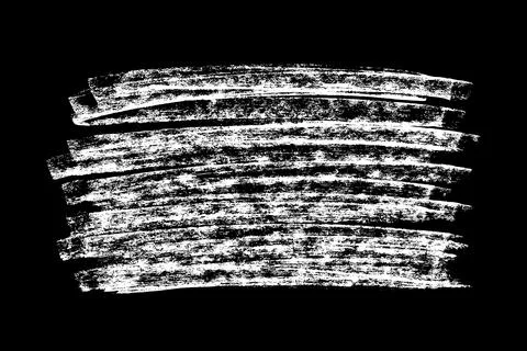 Chalk white texture on black background Stock Illustration