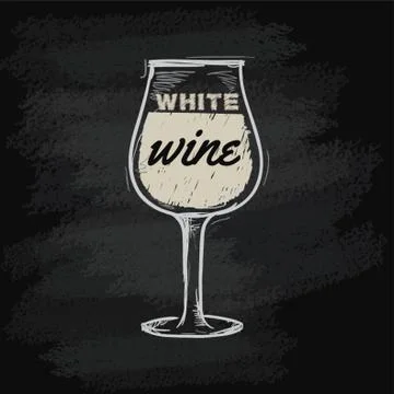 Chalk Wine Icon Stock Illustration