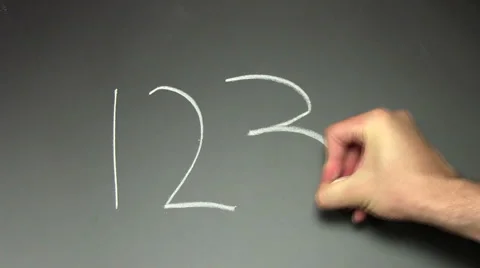 Chalkboard 123 - HD Stock Footage 5299227