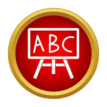 Chalkboard with abc letters teaching education concept icon Stock Illustration