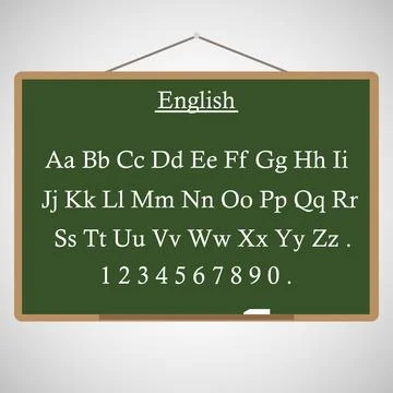 Chalkboard with the alphabet Stock Illustration