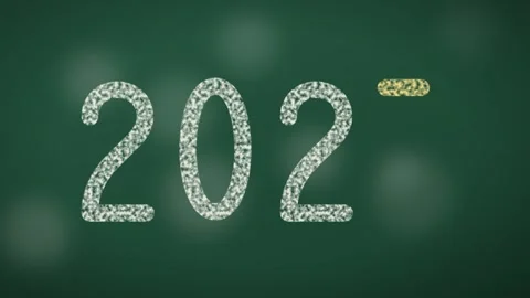 Chalkboard Animation Year Concept Educational Background School Theme Green Stock Footage 345938162