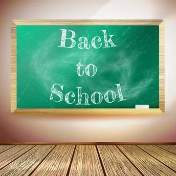 Chalkboard with Back to School text. EPS10 Stock Illustration