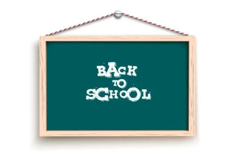 Chalkboard with back to school words Illustrazione stock
