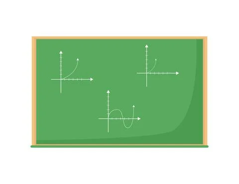 Chalkboard with calculations flat color vector object Stock Illustration