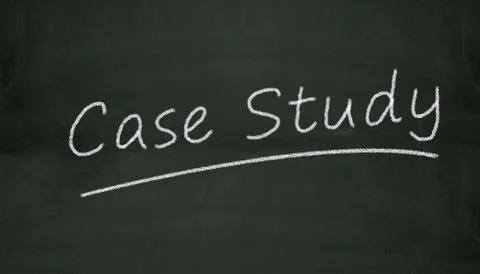 Chalkboard case study illustration Stock Illustration