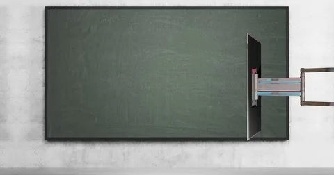 Chalkboard Classroom Virtual Set Background for Green Screens Video stock 74566757