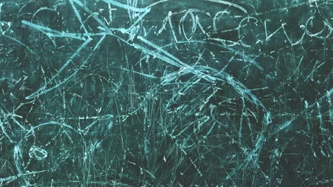 Chalkboard Covered with Chalk Scribbles School, Education Learning Background Stock Footage 340124046