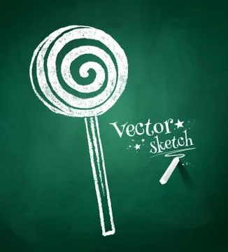 Chalkboard drawing of candy Stock Illustration