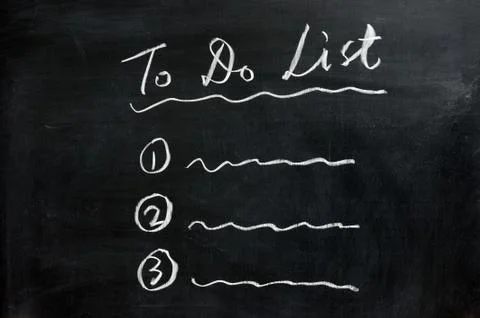 Chalkboard drawing - to do list Stock Photos