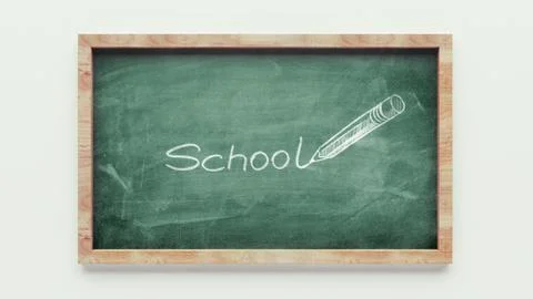 Chalkboard drawing Illustrazione stock