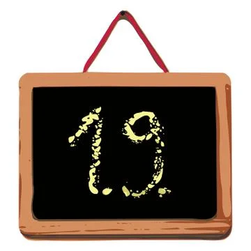 Chalkboard-first-school-day Stock Illustration