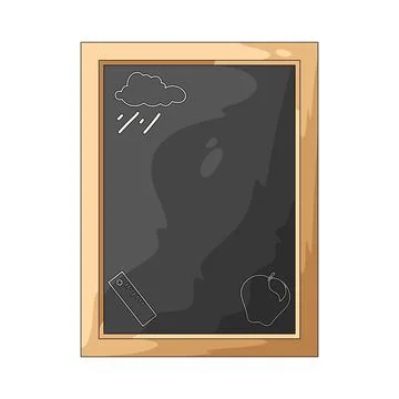 Chalkboard frame illustration Stock Illustration