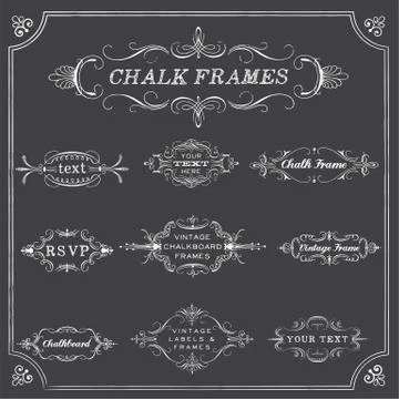 Chalkboard Frames Stock Illustration