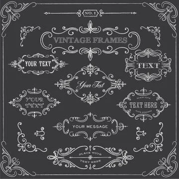 Chalkboard Frames Stock Illustration