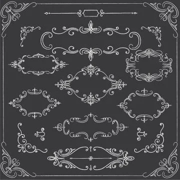 Chalkboard Frames Stock Illustration