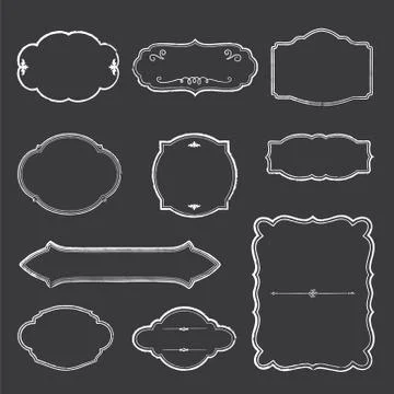Chalkboard Frames Stock Illustration