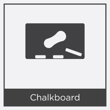 Chalkboard icon isolated on white background Illustrazione stock gratuita