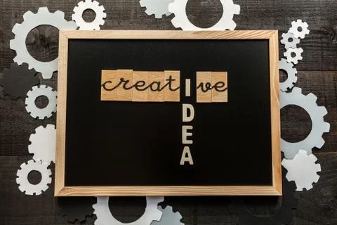Chalkboard idea concept Stock Photos