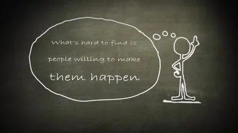 Chalkboard Ideas Stock Footage 42345827