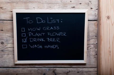Chalkboard image with to do list Stock Photos