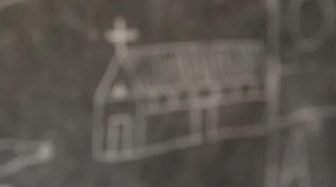 Chalkboard Kenya rack focus Vídeos de archivo 54708371