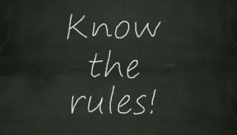 Chalkboard know the rules illustration Illustrazione stock