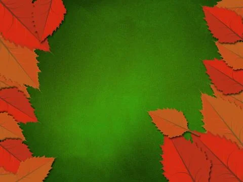 Chalkboard with leaves イラスト素材