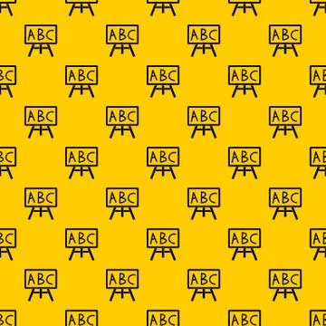 Chalkboard with the leters ABC pattern Stock Illustration