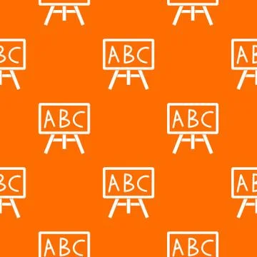 Chalkboard with the leters ABC pattern seamless Stock Illustration