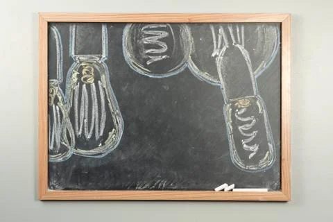 Chalkboard Lightbulbs Stock-Fotos