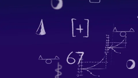 Chalkboard mathematics abstract background motion Stock Footage 120429628