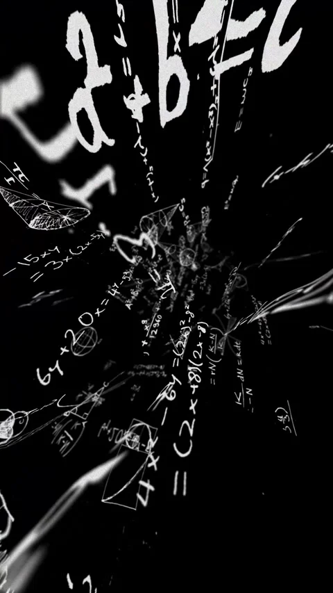 Chalkboard mathematics overlay animation Vidéo 335456145