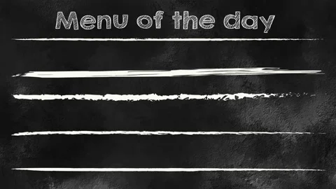 Chalkboard meal planning menu for the week Stock-Footage 237807518