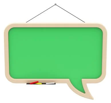 Chalkboard speech bubble Stock Illustration