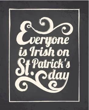 Chalkboard st. patrick's day design Stock-Illustration
