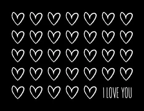 Chalkboard Valentine Background Stock Illustration