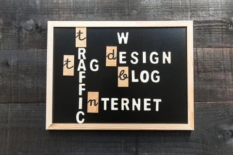 Chalkboard web design concept Stock Photos