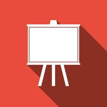 Chalkboards Icon with long shadow. Ilustração Stock
